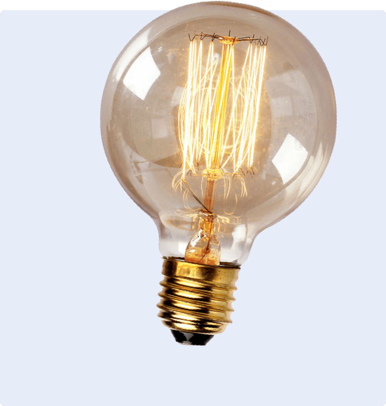 VoNo Bulb signifying that the best ideas come unexpected.